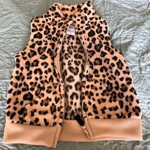 Carter’s Leopard Print Fleece Vest 9 Months